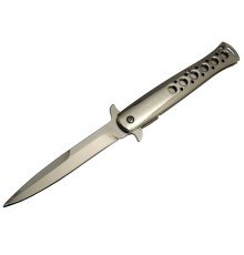 Tac-Force 1111WY Gri Yunuslu Kamp Çakı 23cm - Yarı Otomatik, Metal Sap