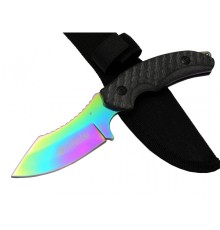 156A Renkli Gökkuşağı Kamp Çakı Bıçağı 19 cm - Kılıflı