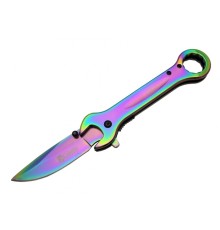 8000A Anahtar Görünümlü Renkli Kamp Çakı 19 cm - Otomatik, Metal Sap