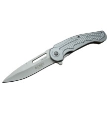 CRKT CR 0062 Gri Oluklu Kamp Çakı 17,5 cm - Otomatik, Kılıflı, Kutulu