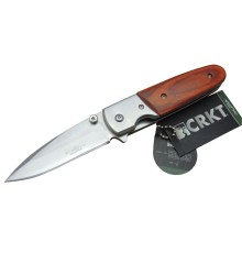 CRKT CR 0083 RD Kamp Çakı 16,5 cm - Ahşap Sap, Otomatik, Kılıflı, Kutulu
