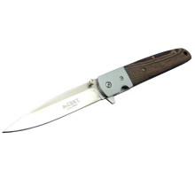 CRKT CR 0150 Kamp Çakı 20,5 cm - Ahşap Saplı, Yarım Otomatik, Kılıflı, Kutulu