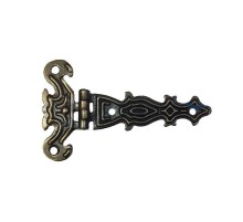 Dekoratif, Sac Tek Kuyruklu Menteşe - 40x68 mm, Küçük, Antik, 1 Adet