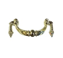 Dekoratif Zamak Üzümlü Kulp - 64mm, Sarı, 1 Adet