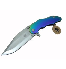 DPX Gear WL 9115 Outdoor Çakı 23 cm - Metal Gökkuşağı Sap, Otomatik, Kılıflı
