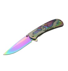 Kartal  Çift Gökkuşağı 20 cm Kamp / Outdoor Çakı 21cm - Yarı Otomatik, Kutulu