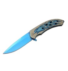 Kartal  Mavi TK 21 cm Kamp / Outdoor Çakı  - Yarı Otomatik, Kutulu