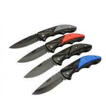 Klipsli 4 lü Set Metal  16 cm Kamp / Outdoor Çakı  - Yarı Otomatik, Kutulu