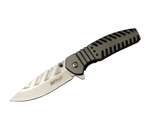 4 14 Gri Kamp Çakı 21cm - Yarı Otomatik, Metal Sap 4 14 Gri Kamp Çakı 21cm - Yarı Otomatik, Metal Sap