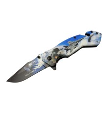 4 23 4 Air Force Kurtarma / Kamp Çakı 20cm - Yarı Otomatik, Cam Kırma Ve İp Kesme Aparatlı
