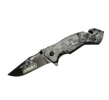4 23 6 Swat Kurtarma / Kamp Çakı 20cm - Yarı Otomatik, Cam Kırma Ve İp Kesme Aparatlı