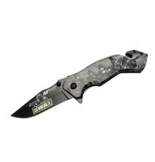 4 23 6 Swat Kurtarma / Kamp Çakı 20cm - Yarı Otomatik, Cam Kırma Ve İp Kesme Aparatlı