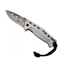 4132 Gri Kamp Çakı 19,5cm- Yarı Otomatik, Oluklu, İpli