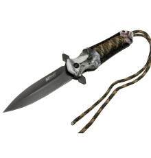 4266 Siyah Kamp Çakı 21cm - Yarı Otomatik, İpli