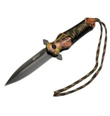 4267 Çok Renkli Kamp Çakı 21cm - Yarı Otomatik, İpli