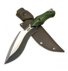 Sog Vaquita Kukri 807B GRN Yeşil Outdoor Bıçak 27cm - Ahşap Sap, Deri Kılıf