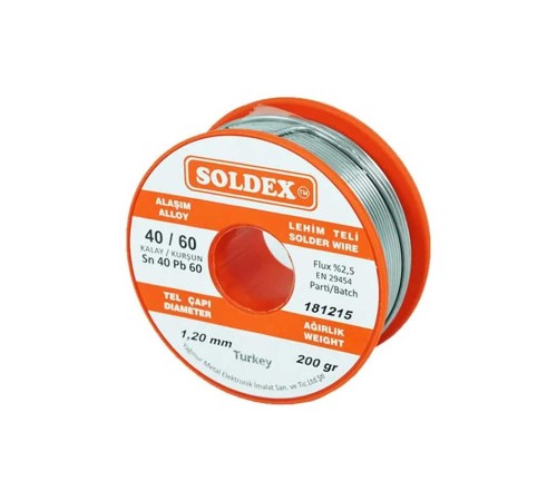 40-60 Lehim Teli 200 Gr 1.6 mm- Sn:40 / Pb:60 40-60 Lehim Teli 200 Gr 1.6 mm- Sn:40 / Pb:60