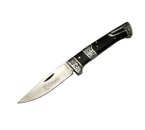 MB3936B Siyah Av / Kamp Çakısı 20cm- Manuel, İşlemeli, Ahşap Sap