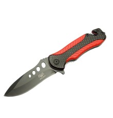 Kurtarma Çakısı Kırmızı 22 cm Yarı Otomatik