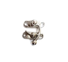 Yay Gözü, Ahşap Kutu Klipsi - Minik 20x24 mm, Nikel, 100 Adet
