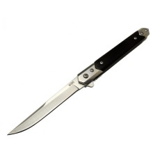 ZBR M390 1-36 Siyah Kamp Çakı 21cm - Yarı Otomatik, Siyah Sap, Kılıflı