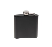 Siyah 6 oz Çelik Cep İçki Kanyak Matarası