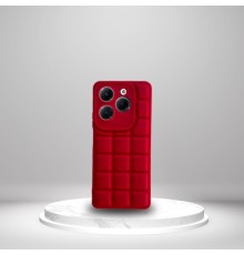 İnfinix Hot 40 Uyumlu  Silikon Madlen Case KIRMIZI
