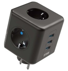 Winnboss Akım Korumalı Isıya Dayanıklı 3 lü Duvar Tipi Priz 3 Adet USB 3440