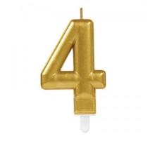 4 Rakam Mum Gold Renk