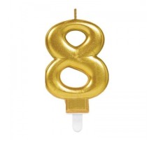 8 Rakam Mum Gold Renk