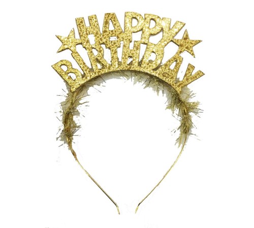 Altın Renk Happy Birthday Yazılı Eva Doğum Günü Parti Tacı Altın Renk Happy Birthday Yazılı Eva Doğum Günü Parti Tacı