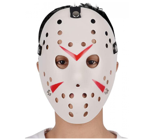Beyaz Renk Kırmızı Çizgili Tam Yüz Hokey Jason Maskesi Hannibal Maskesi Beyaz Renk Kırmızı Çizgili Tam Yüz Hokey Jason Maskesi Hannibal Maskesi