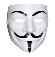 Beyaz Renk V For Vendetta Maskesi Yerli üretim