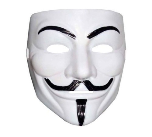 Beyaz Renk V For Vendetta Maskesi Yerli Üretim Beyaz Renk V For Vendetta Maskesi Yerli Üretim