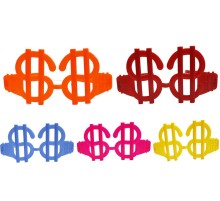 Büyük Dolar Parti Gözlüğü Neon Renk 12 Adet