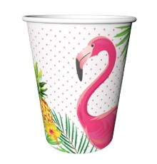 Flamingo Temalı Parti Bardağı Karton 8 Adet