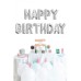 Gümüş Renk Happy Birthday Folyo Doğum Günü Balonu 35 Cm