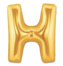 H Harf Folyo Balon Altın Renk  40 Inç