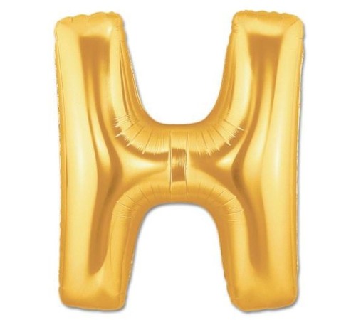 H Harf Folyo Balon Altın Renk 40 inç H Harf Folyo Balon Altın Renk 40 inç