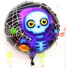 Halloween İskelet Hayalet Folyo Balon 18 Inç