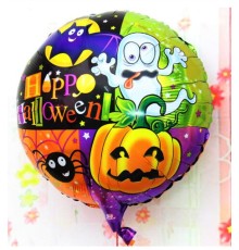 Halloween örümcekli Kabaklı Folyo Balon 18 Inç