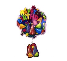 Happy Birthday Yazılı Asmalı 3D Doğum Günü Süsleme
