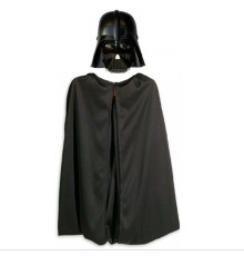 Çocuk Boy Yıldız Savaşları Star Wars Darth Vadet Maskesi ve 90 cm Pelerin Seti Siyah
