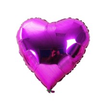 Kalp Balon Folyo Fuşya 60 Cm 24 Inç