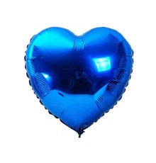 Kalp Balon Folyo Mavi 60 Cm 24 Inç