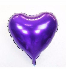 Kalp Balon Folyo Mor 45 cm 18 inç