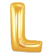 L Harf Folyo Balon Altın Renk  40 Inç