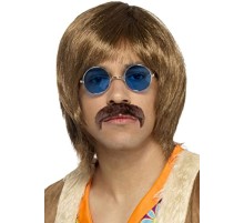 Yuvarlak Cam John Lennon Tarzı Gümüş Çerçeveli Mavi Gözlük
