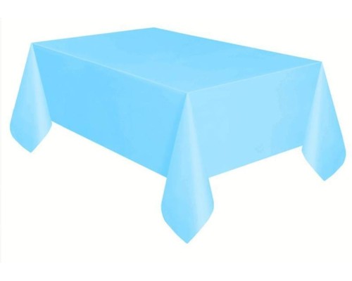 Plastik Açık Mavi Masa örtüsü 120x180 Cm