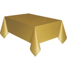 Plastik Masa Örtüsü Altın Renk 137X270 cm